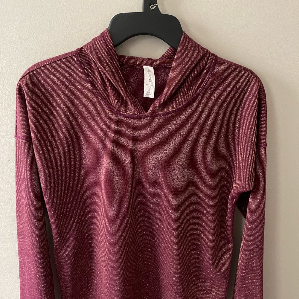 Pull Over Hoodie for Girls/Large/Burgundy/Ideology